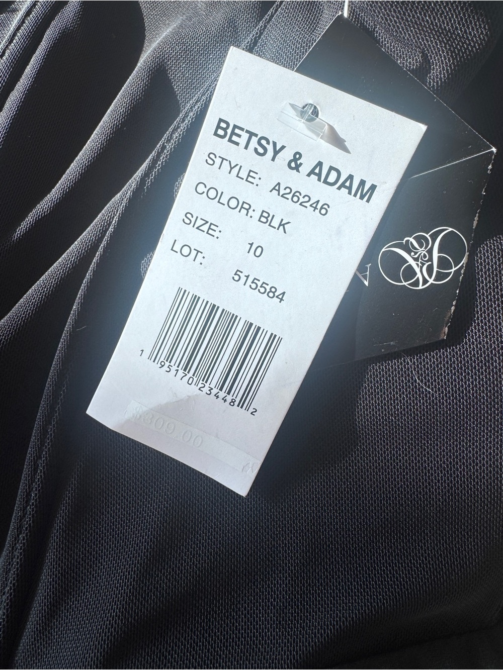 BETSY & ADAM STRAPLESS RUFFLE DRESS Size 10 - NWT - Picture 5 of 6